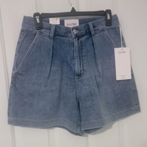 DU/ER Preformance Denim Lite Pleated Shorts,Womens Size 28